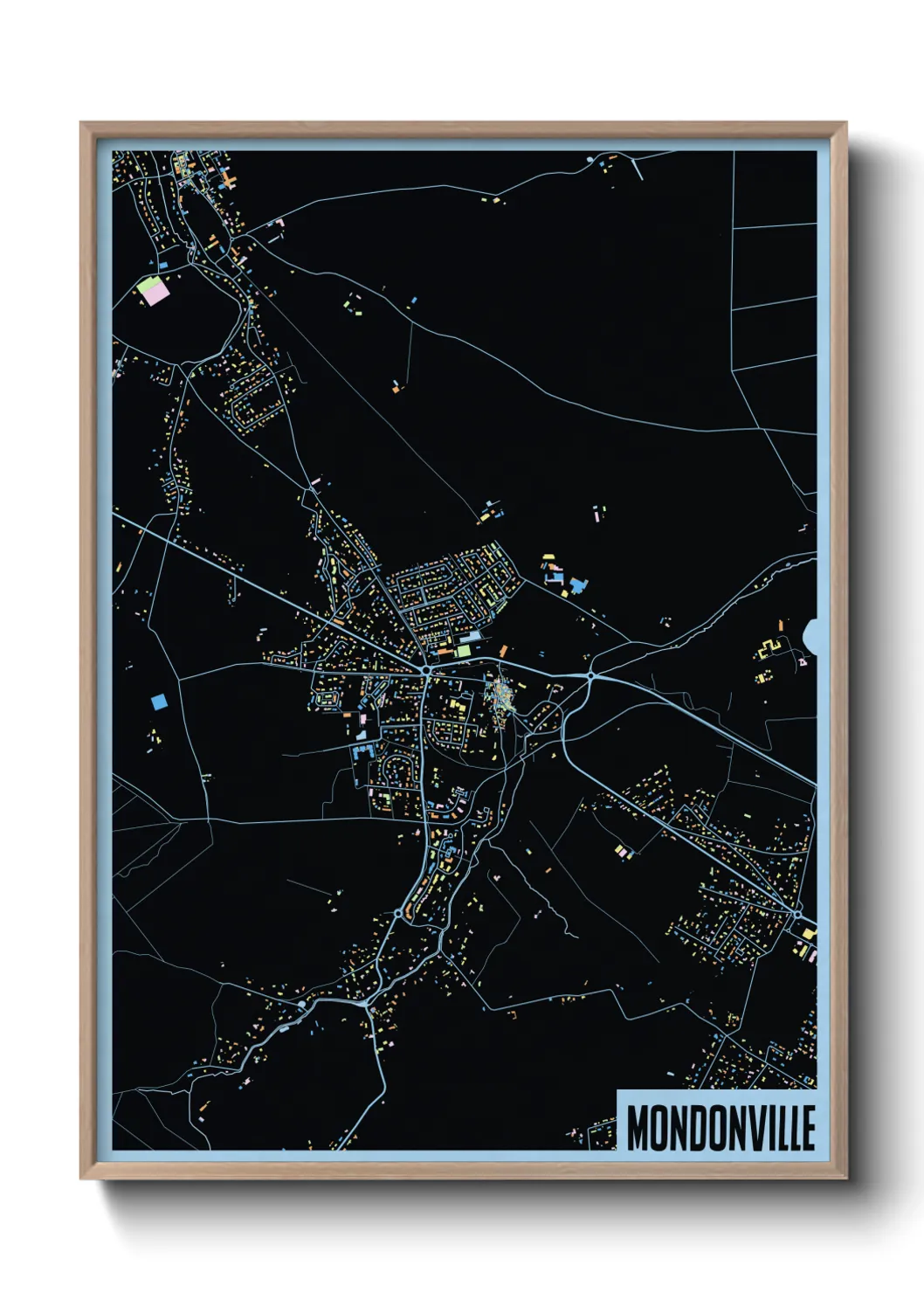 Une affiche de carte sur Mondonville
