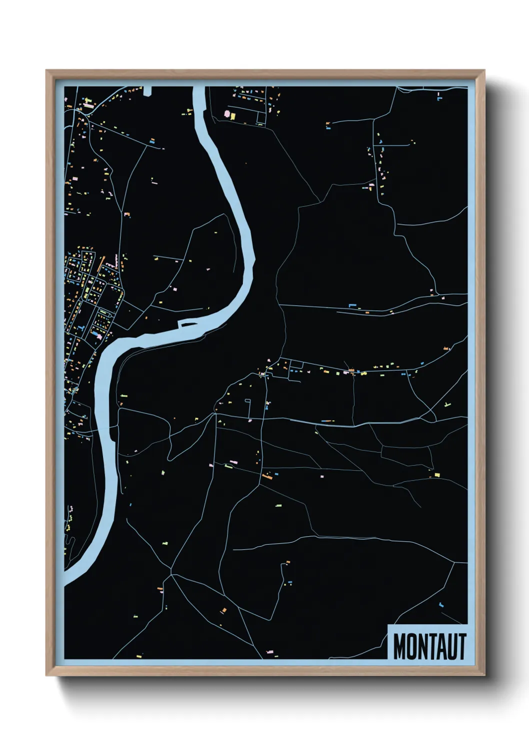 Une affiche de carte sur Montaut
