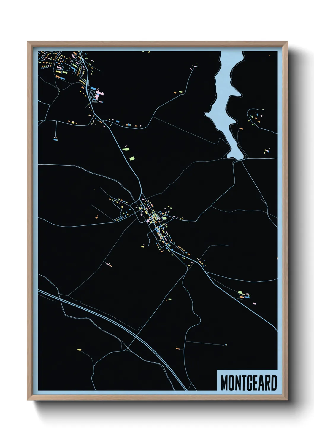 Une affiche de carte sur Montgeard