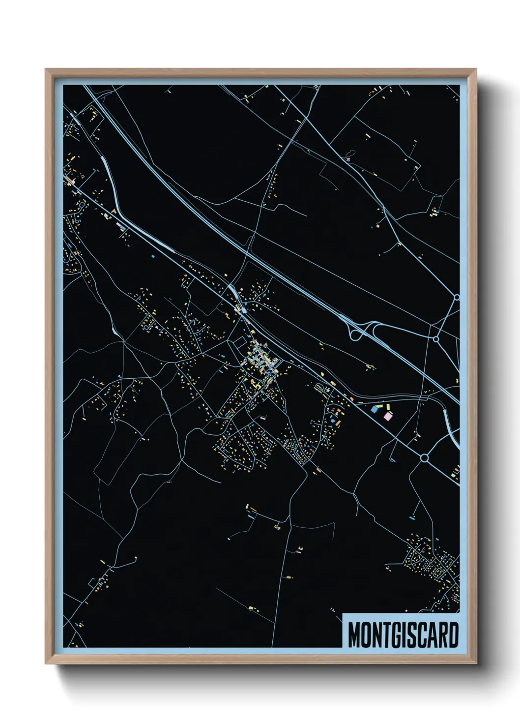 Une affiche de carte sur Montgiscard