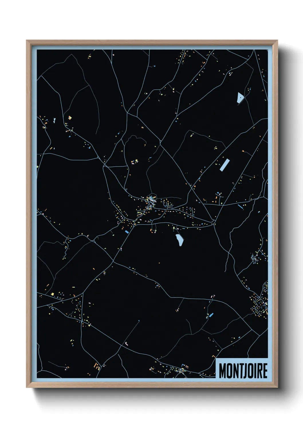 Une affiche de carte sur Montjoire