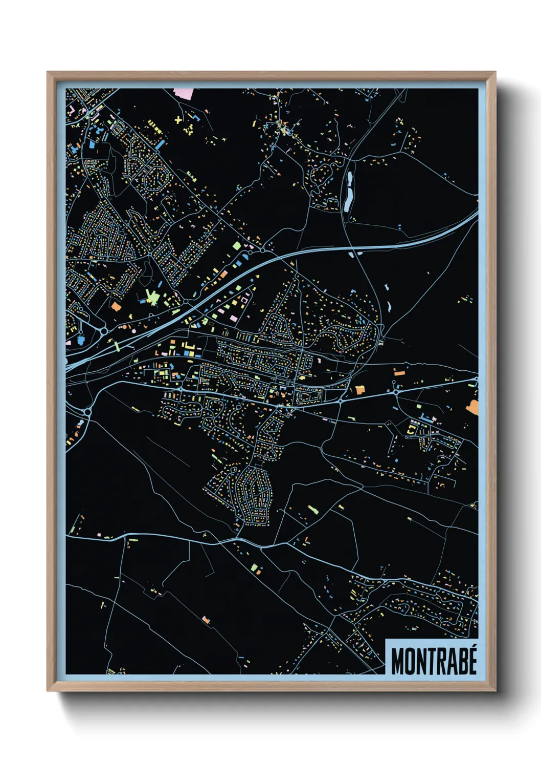 Une affiche de carte sur Montrabé