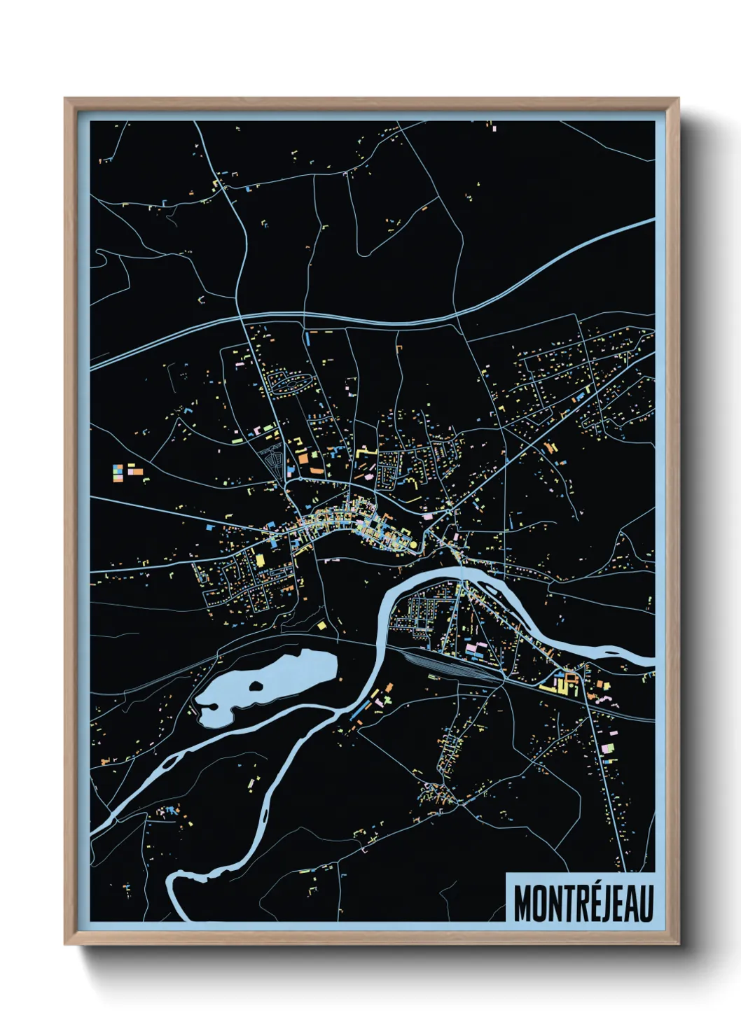 Une affiche de carte sur Montréjeau