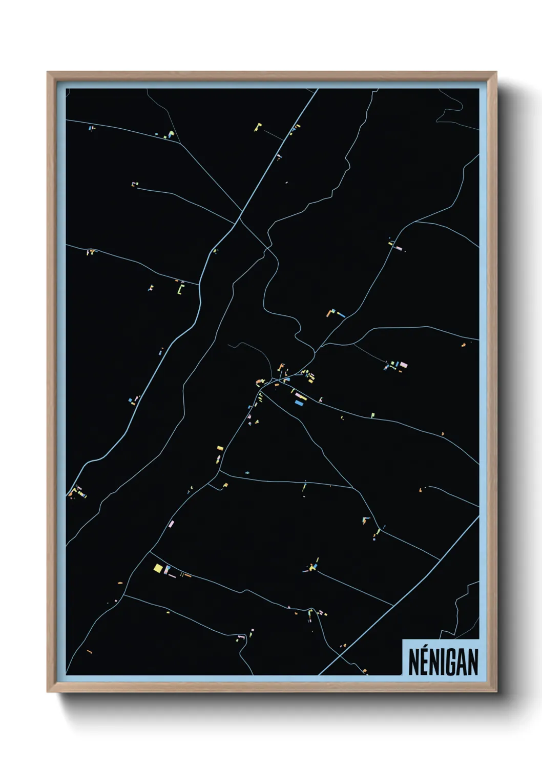 Une affiche de carte sur Nénigan