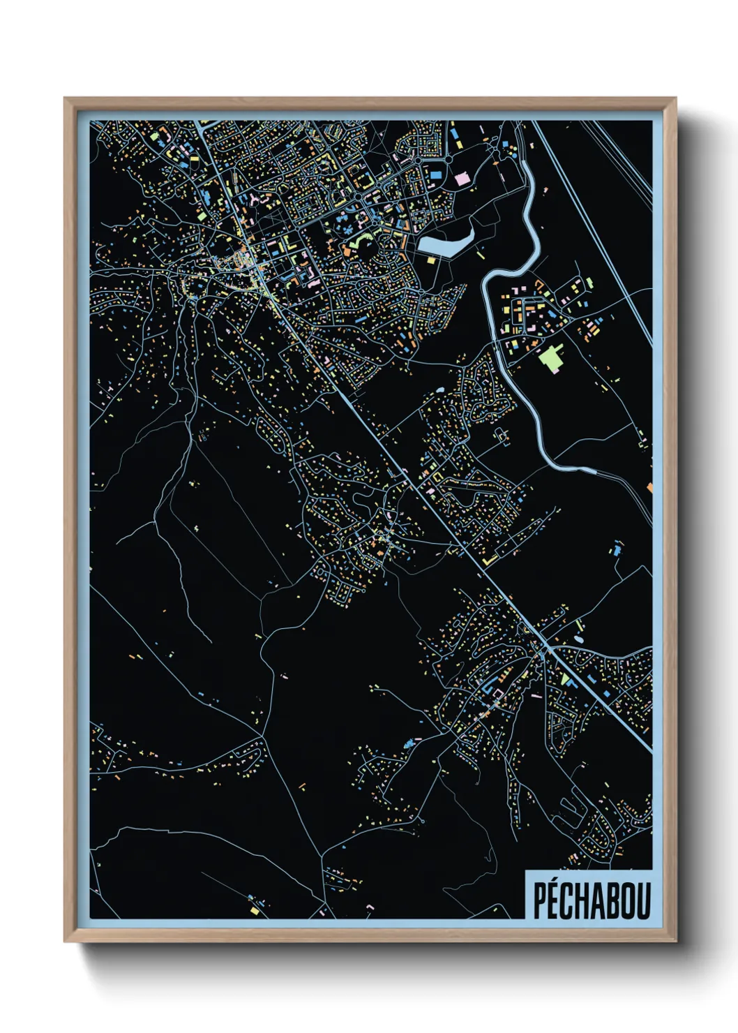 Une affiche de carte sur Péchabou