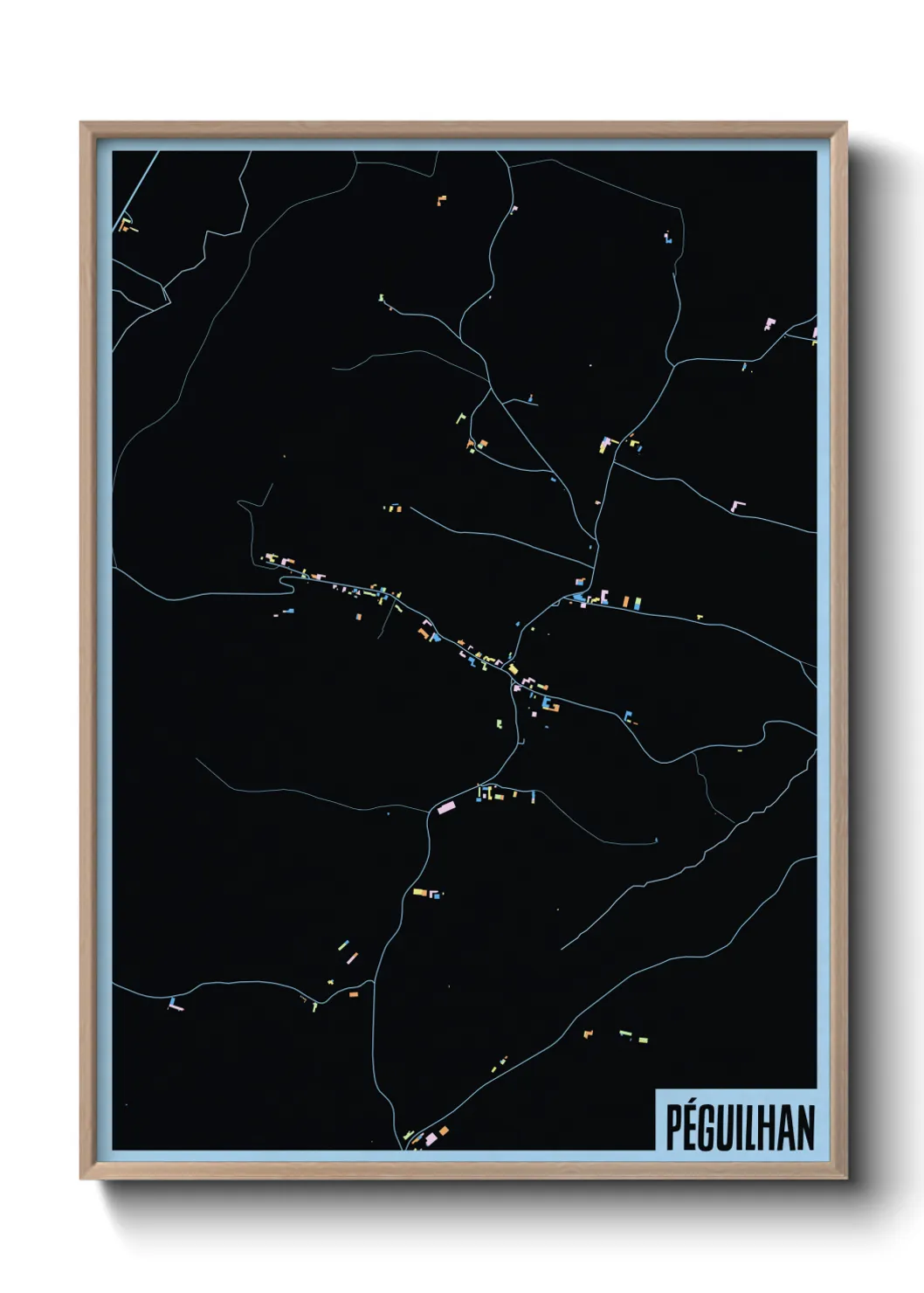 Une affiche de carte sur Péguilhan