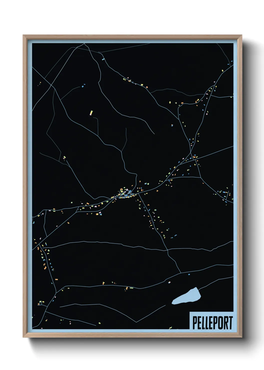 Une affiche de carte sur Pelleport