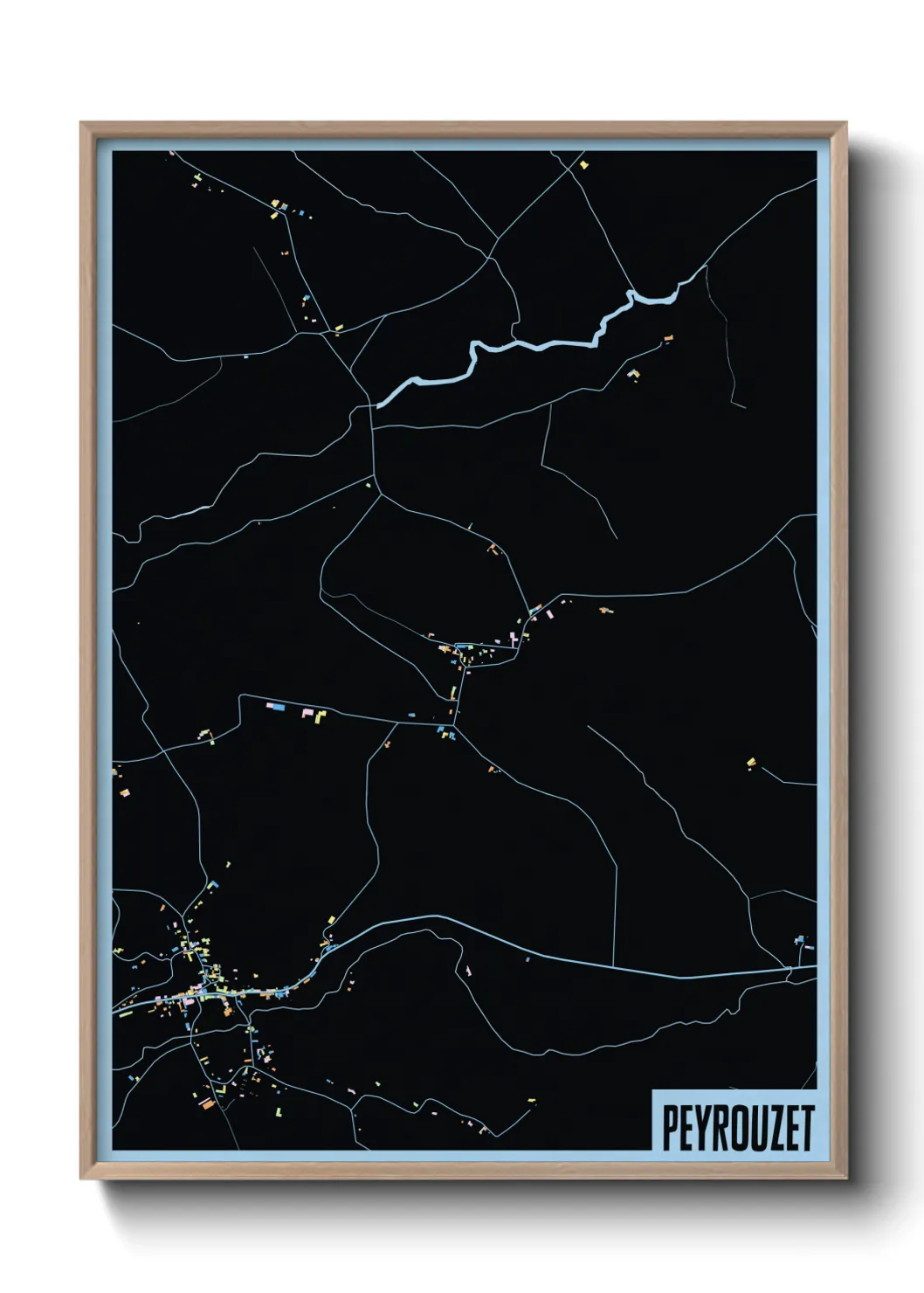 Une affiche de carte sur Peyrouzet