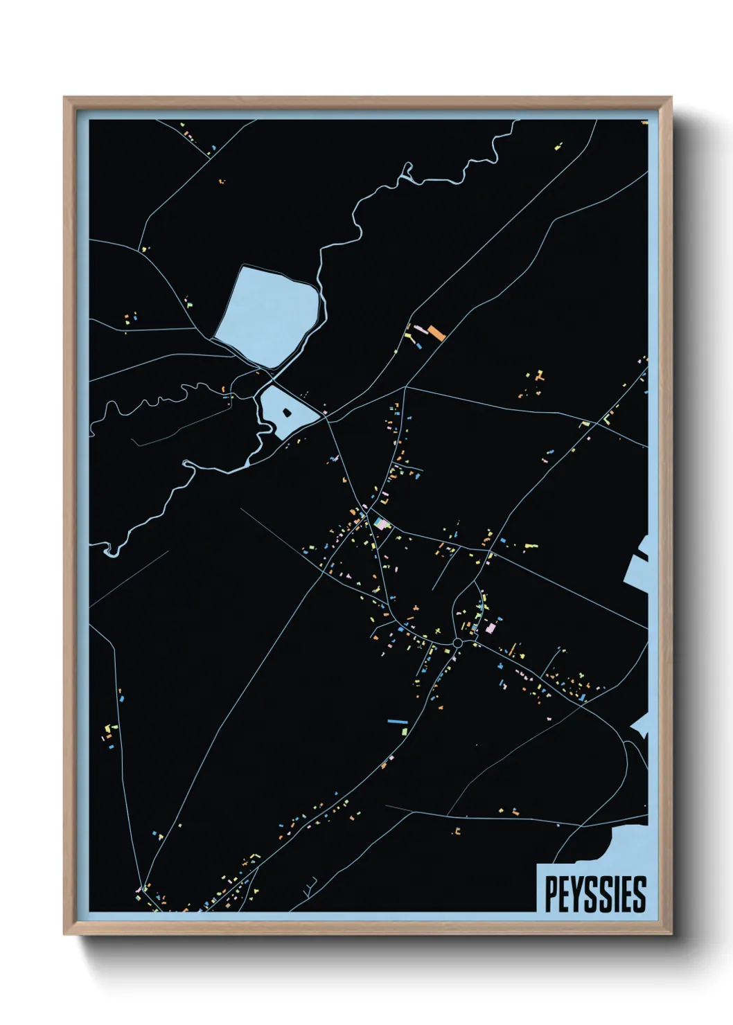 Une affiche de carte sur Peyssies