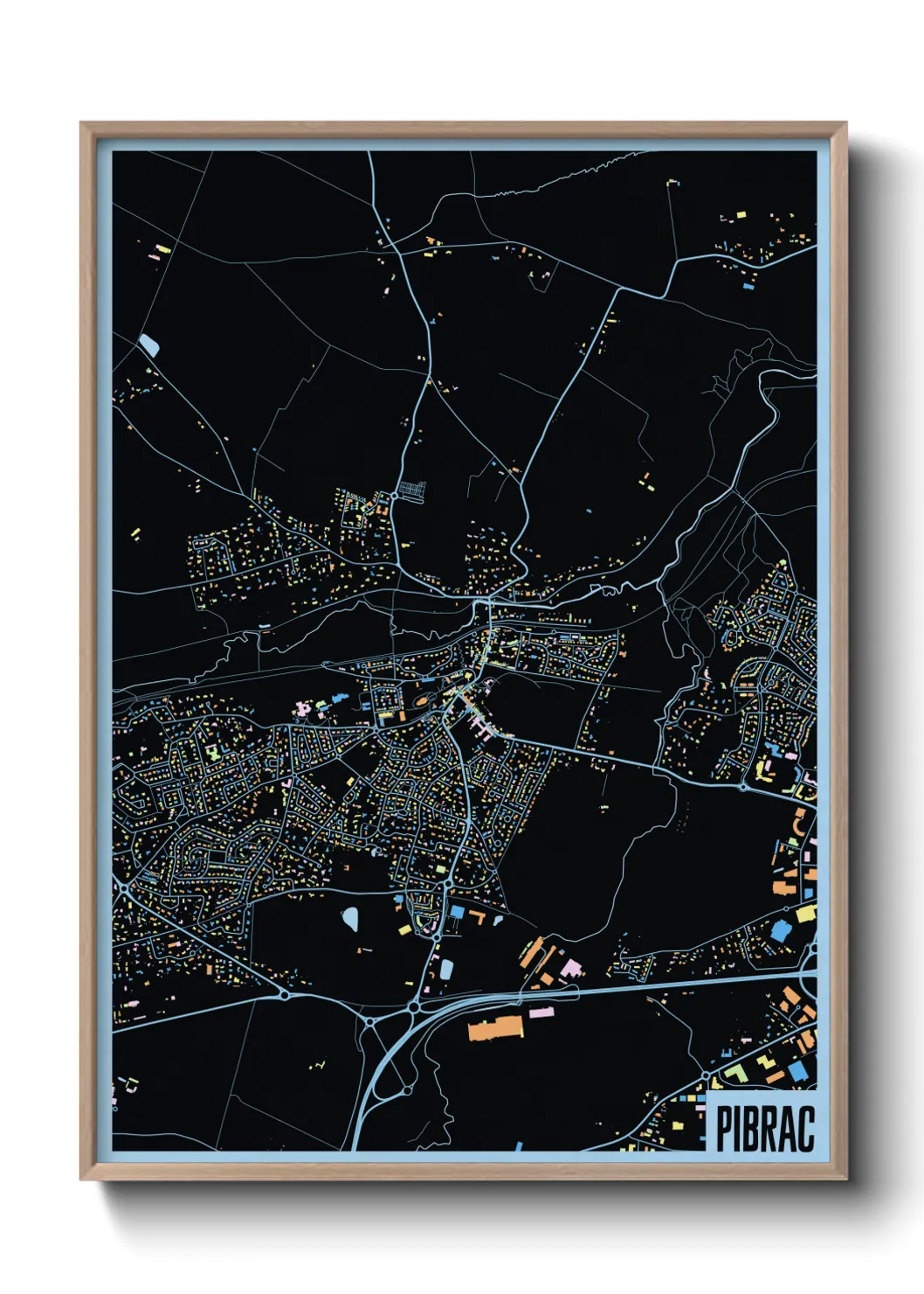 Une affiche de carte sur Pibrac