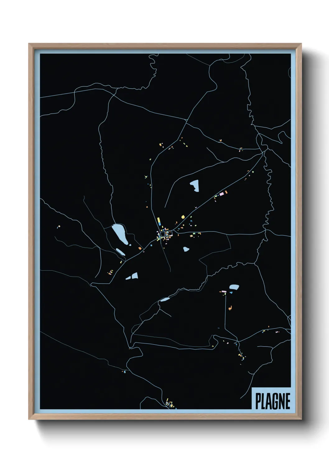 Une affiche de carte sur Plagne