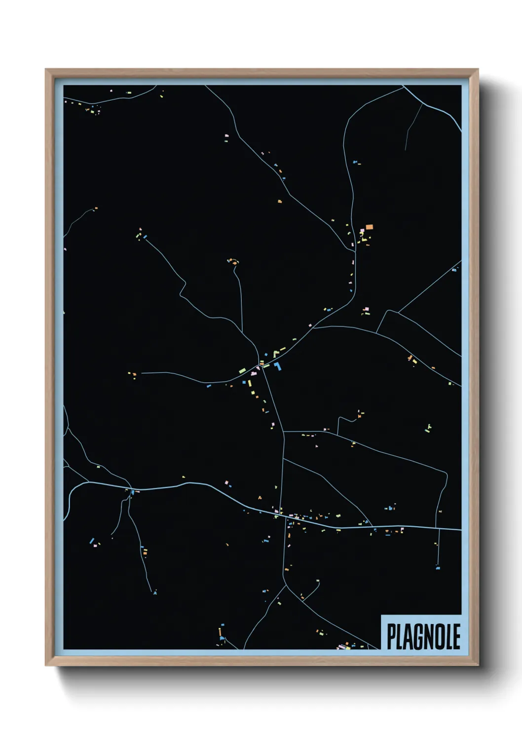 Une affiche de carte sur Plagnole