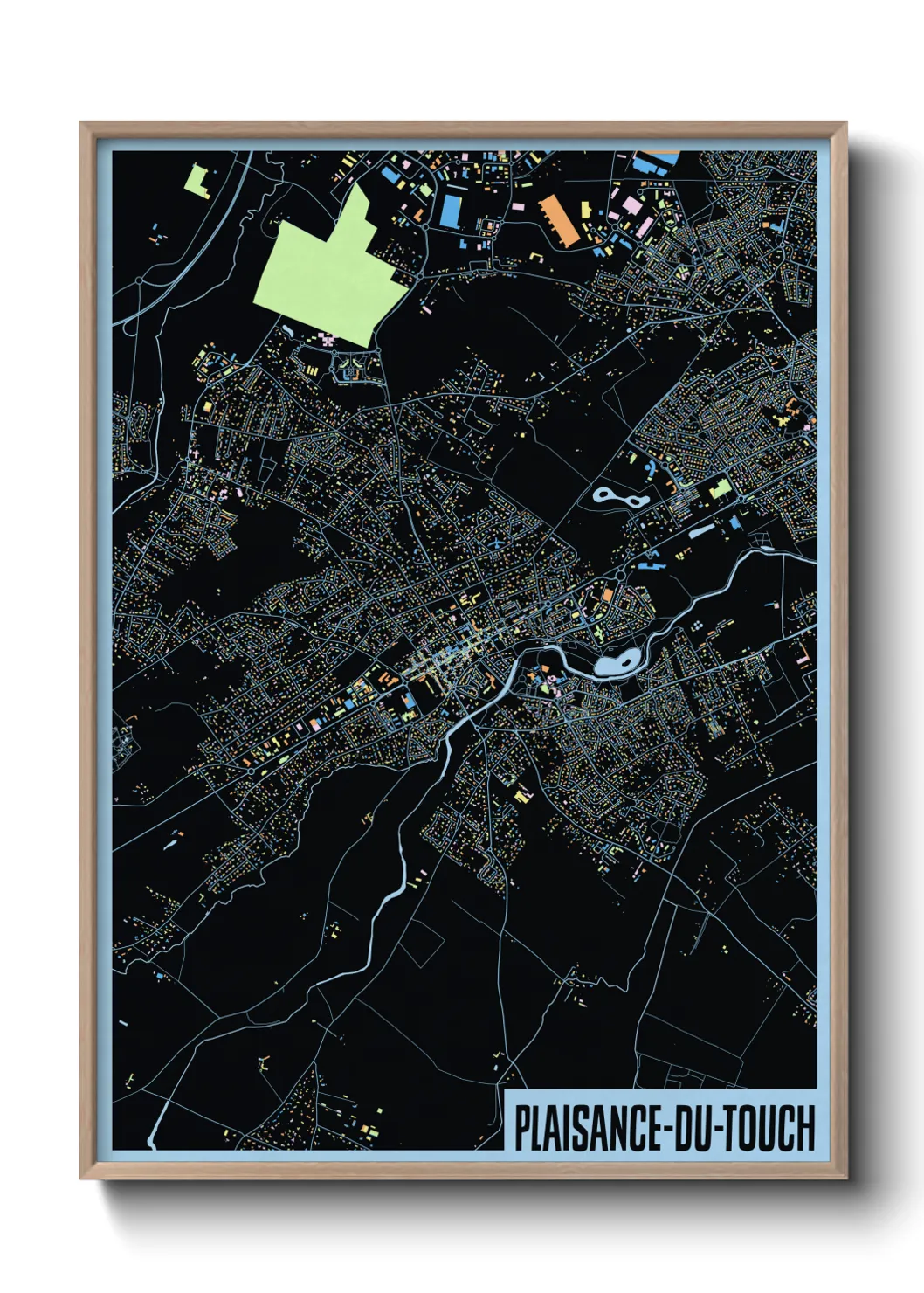 Une affiche de carte sur Plaisance-du-Touch