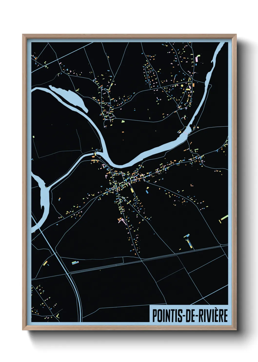 Une affiche de carte sur Pointis-de-Rivière