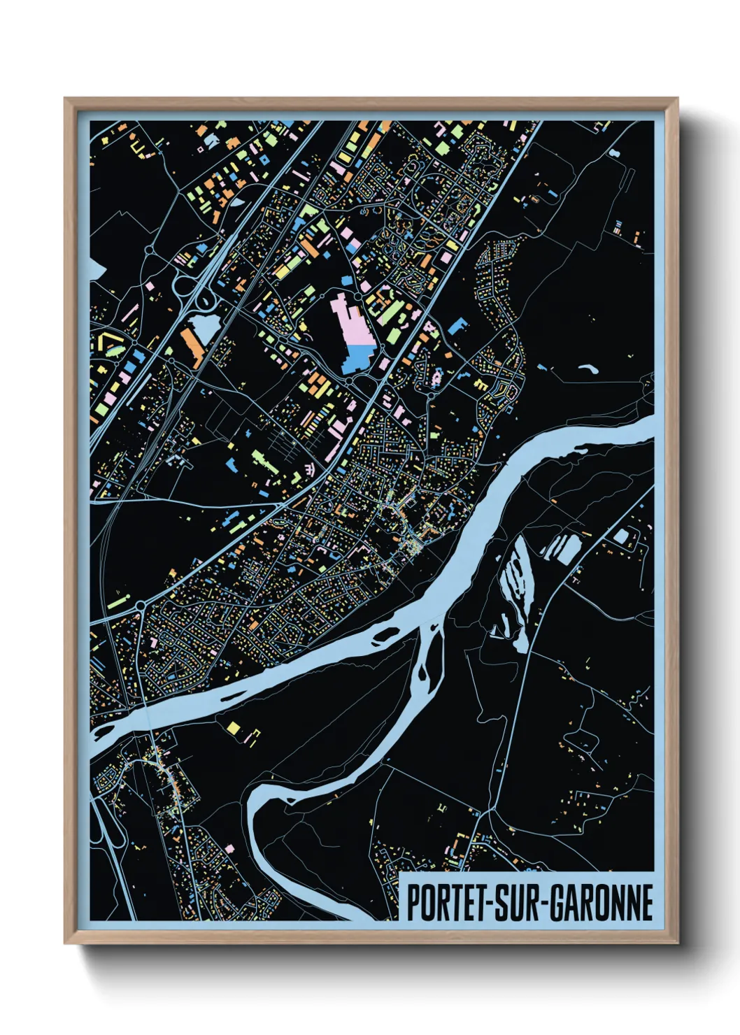 Une affiche de carte sur Portet-sur-Garonne