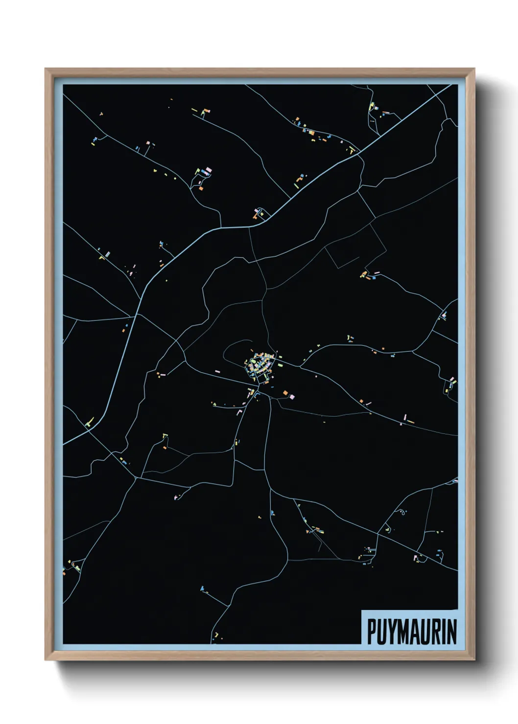 Une affiche de carte sur Puymaurin