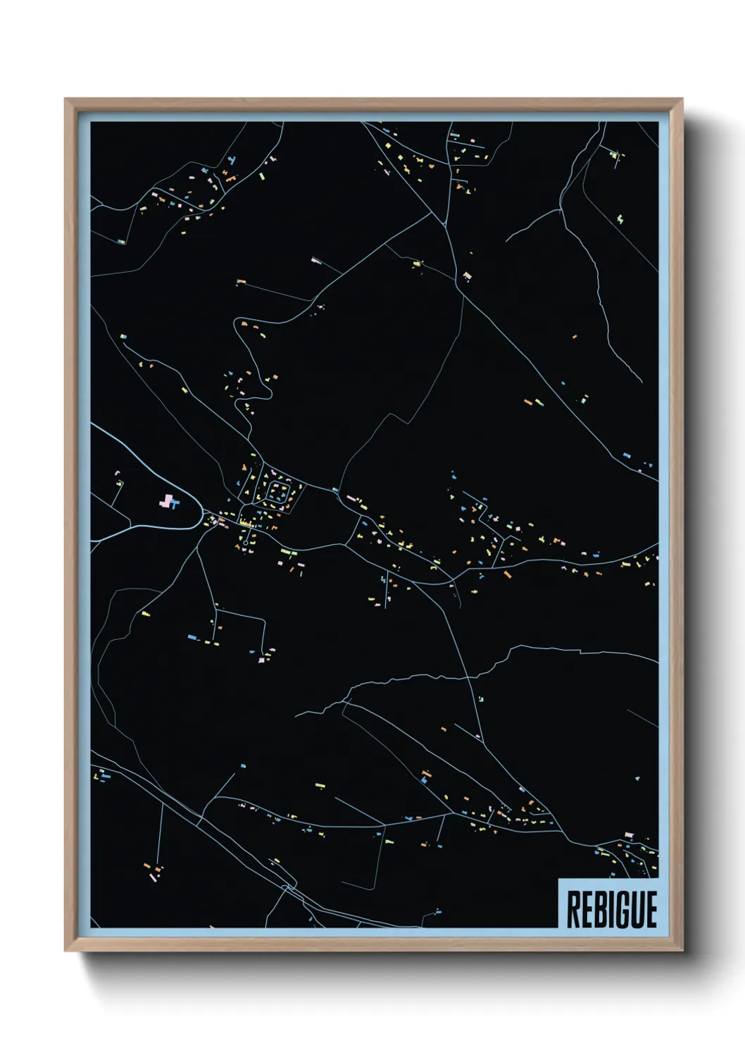 Une affiche de carte sur Rebigue