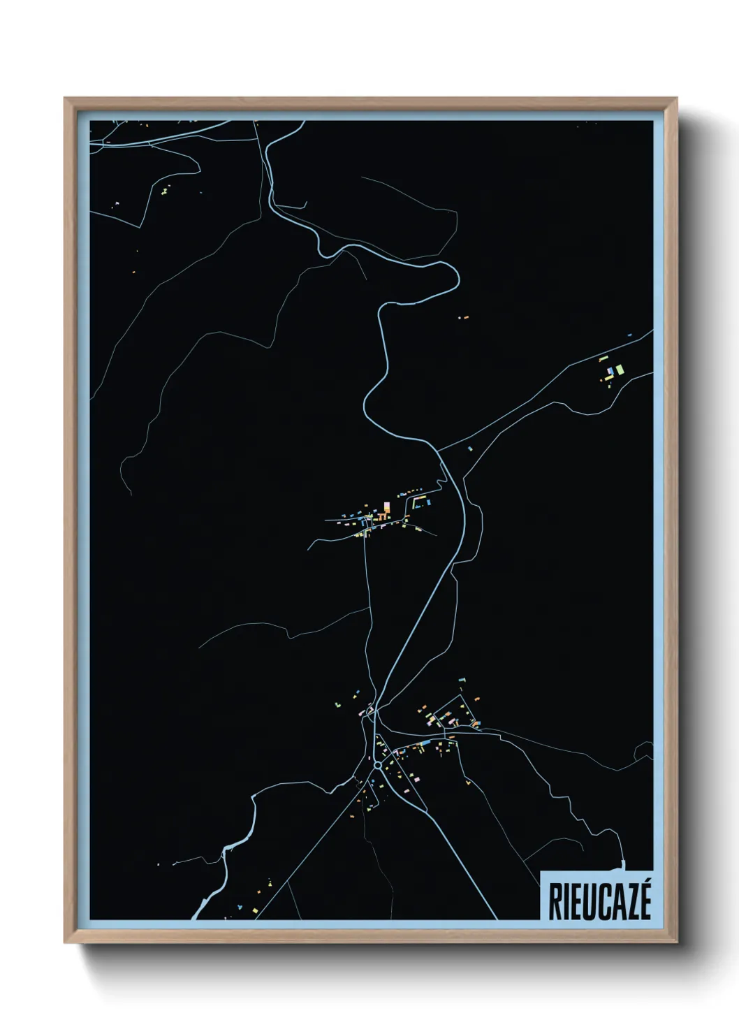 Une affiche de carte sur Rieucazé