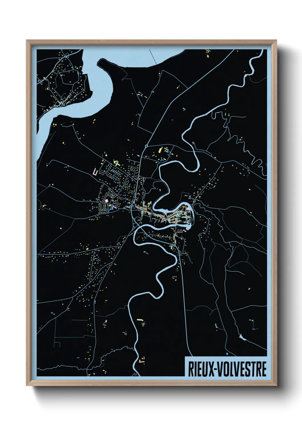 Une affiche de carte sur Rieux-Volvestre