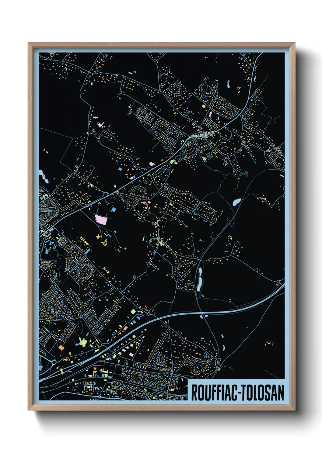 Une affiche de carte sur Rouffiac-Tolosan