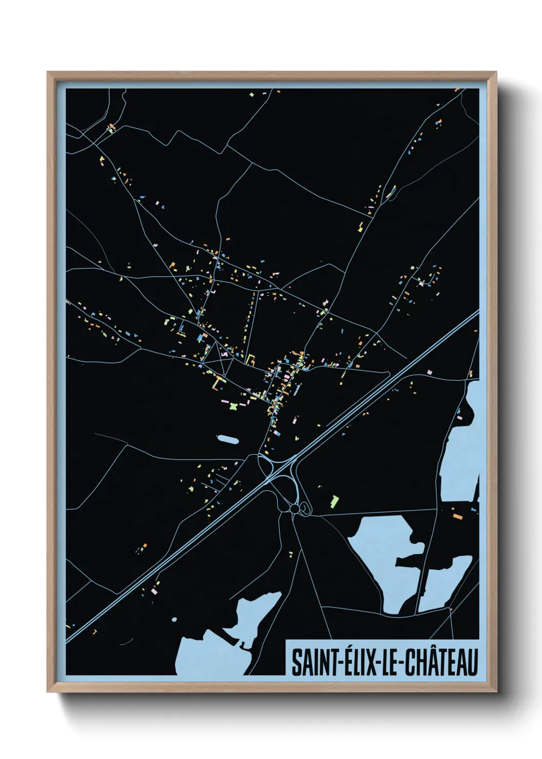 Un poster carteSaint-Élix-le-Château