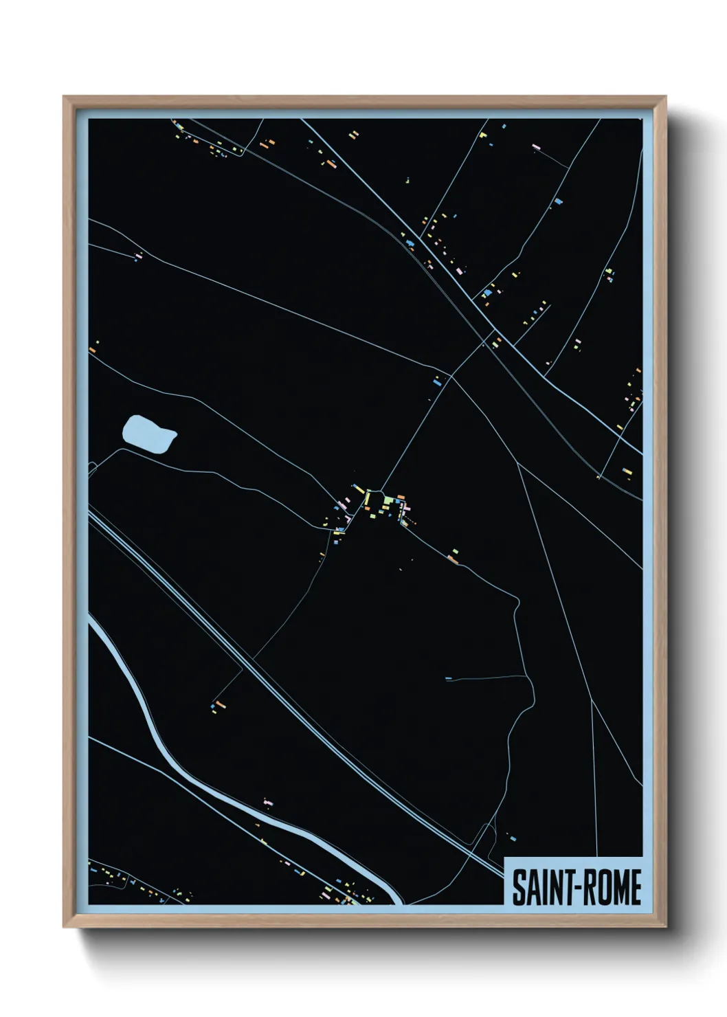 Une affiche de carte sur Saint-Rome