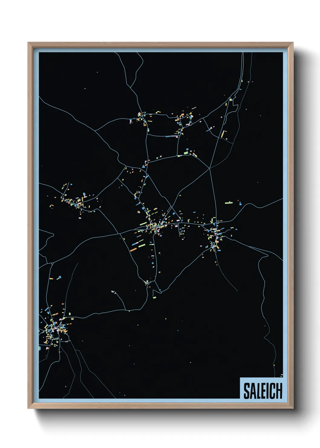 Une affiche de carte sur Saleich