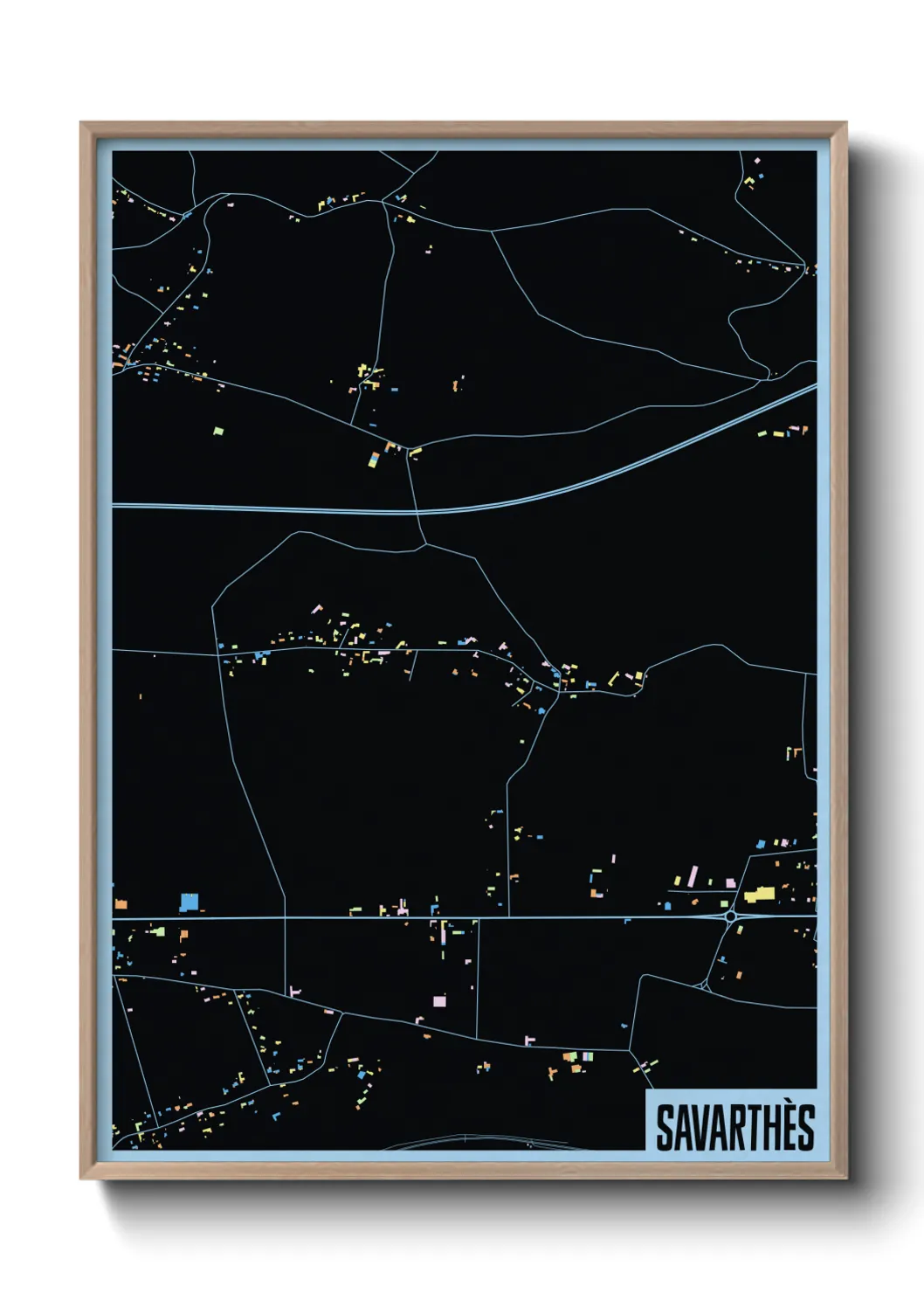 Une affiche de carte sur Savarthès