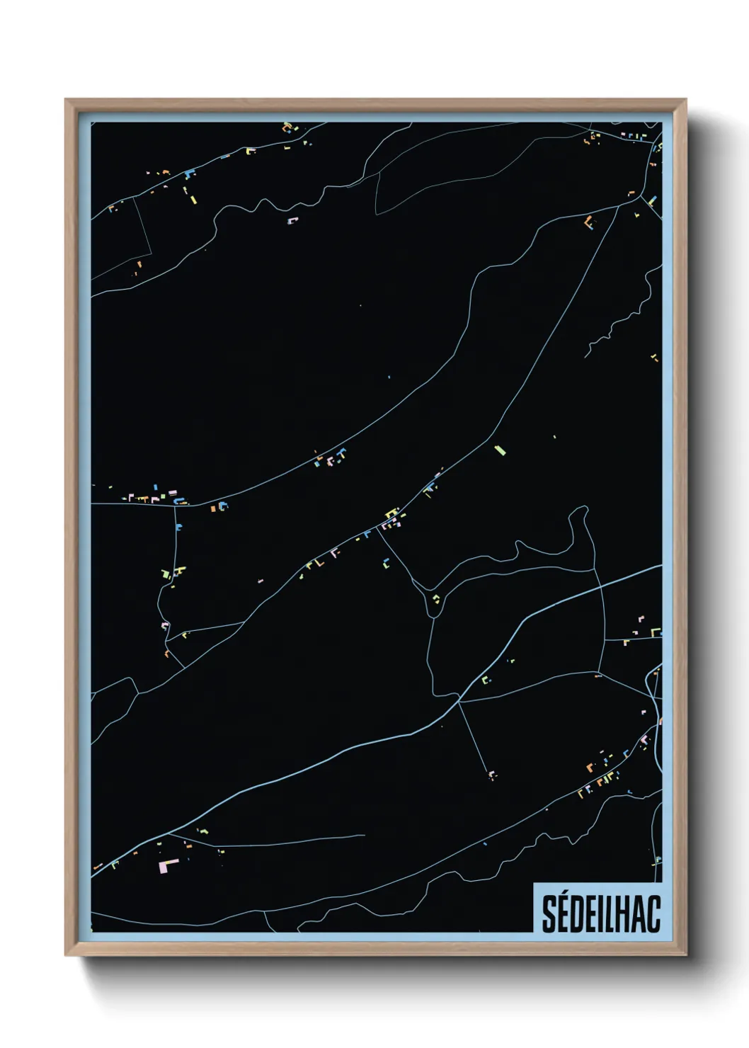 Une affiche de carte sur Sédeilhac