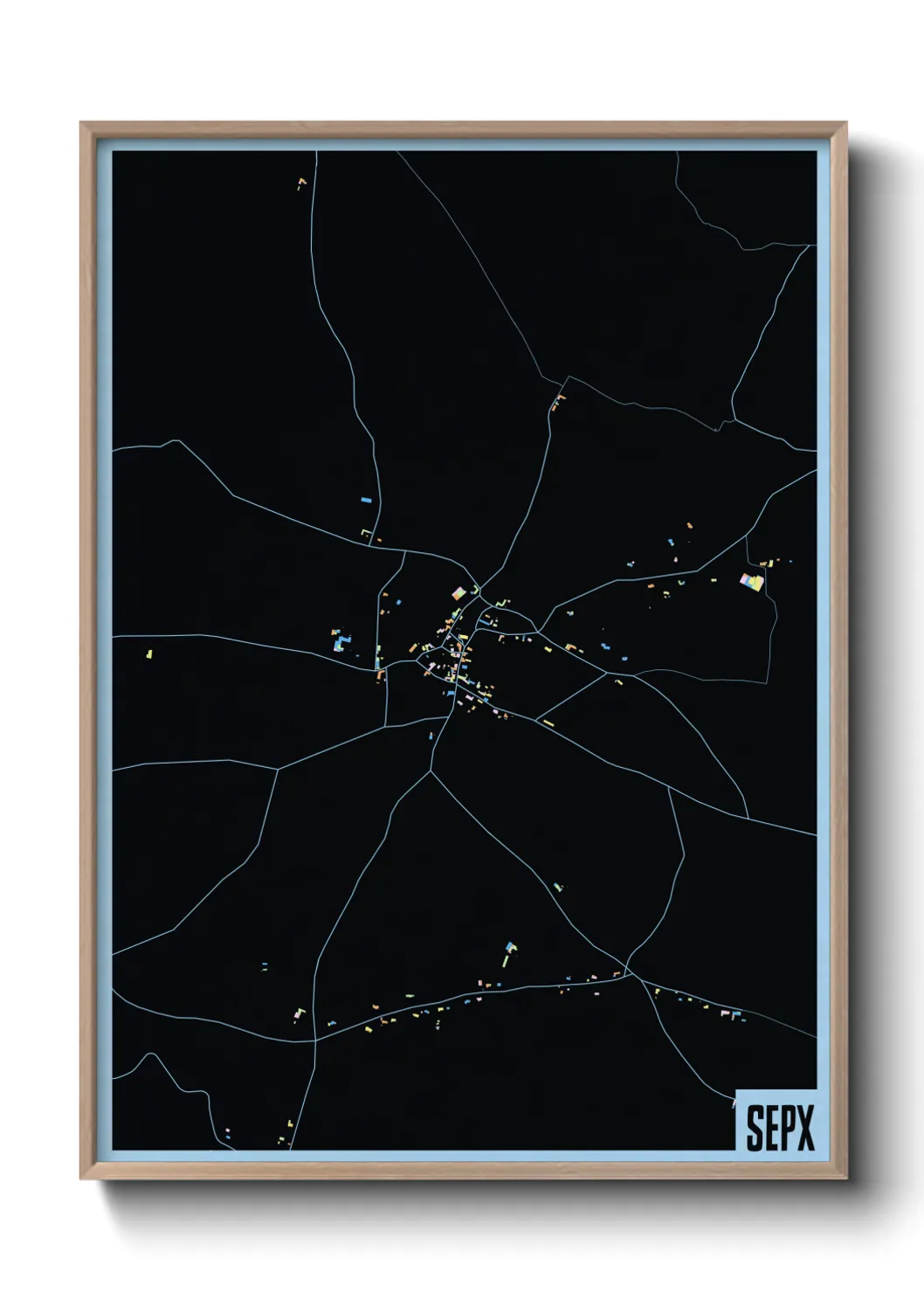 Une affiche de carte sur Sepx