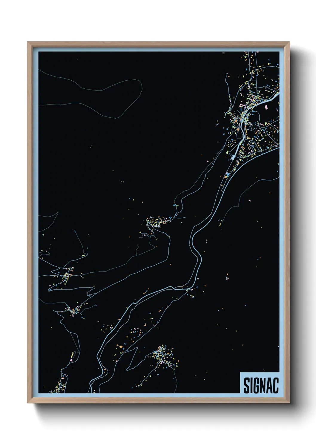 Une affiche de carte sur Signac