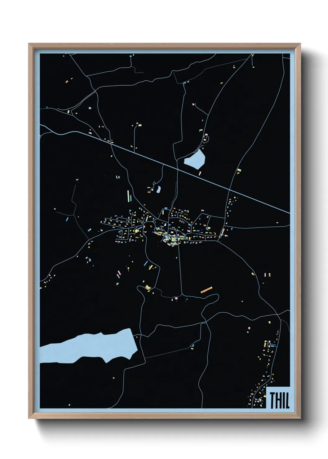 Une affiche de carte sur Thil