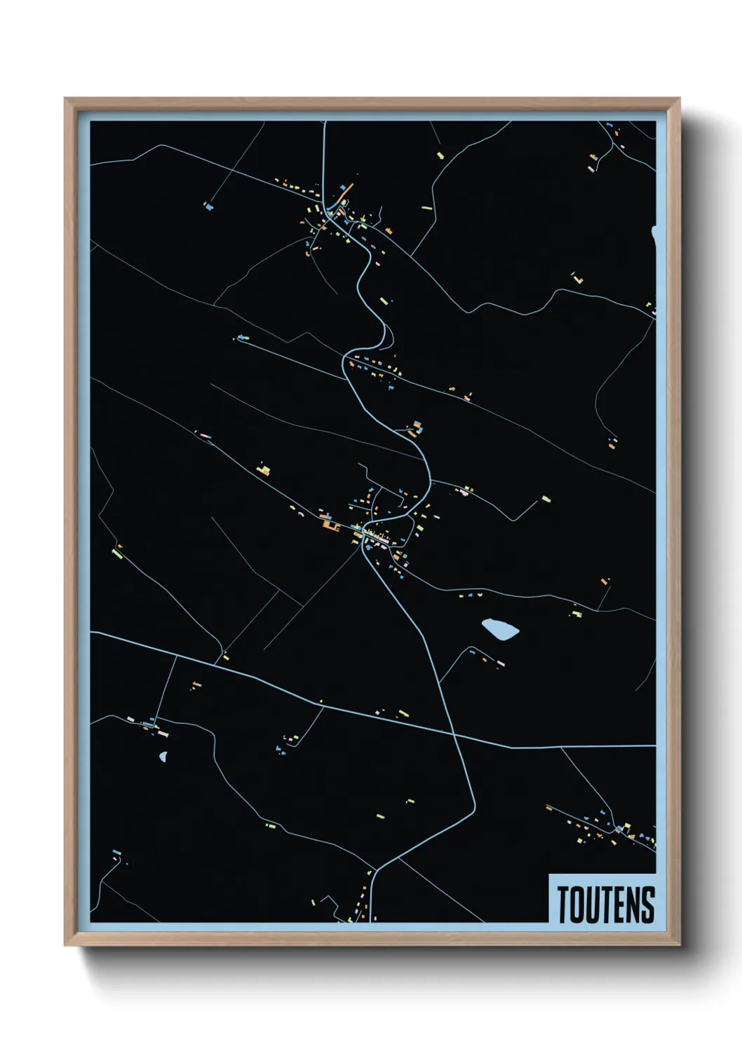 Une affiche de carte sur Toutens