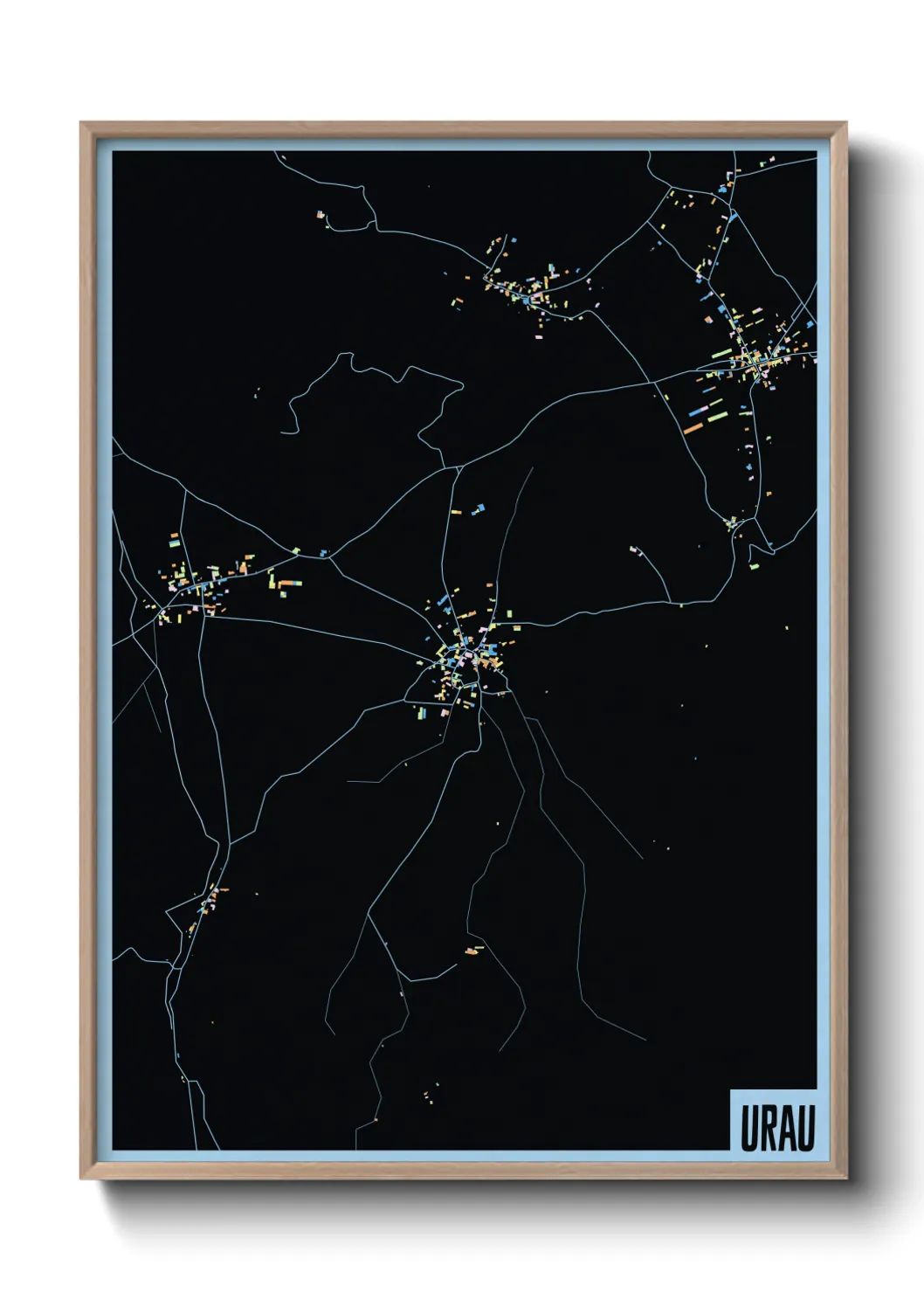 Une affiche de carte sur Urau