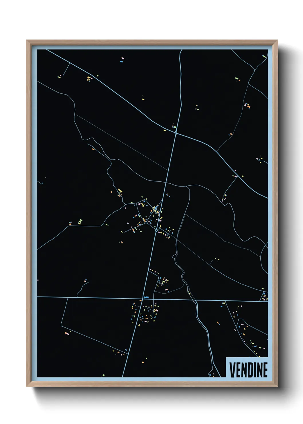 Une affiche de carte sur Vendine