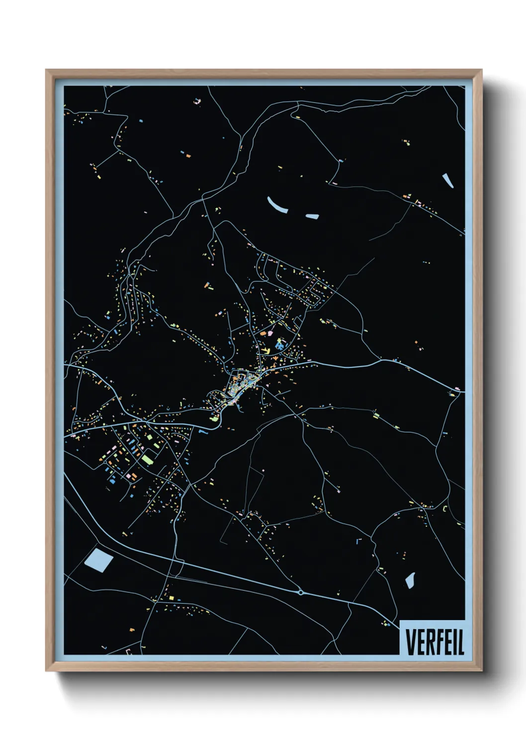 Une affiche de carte sur Verfeil