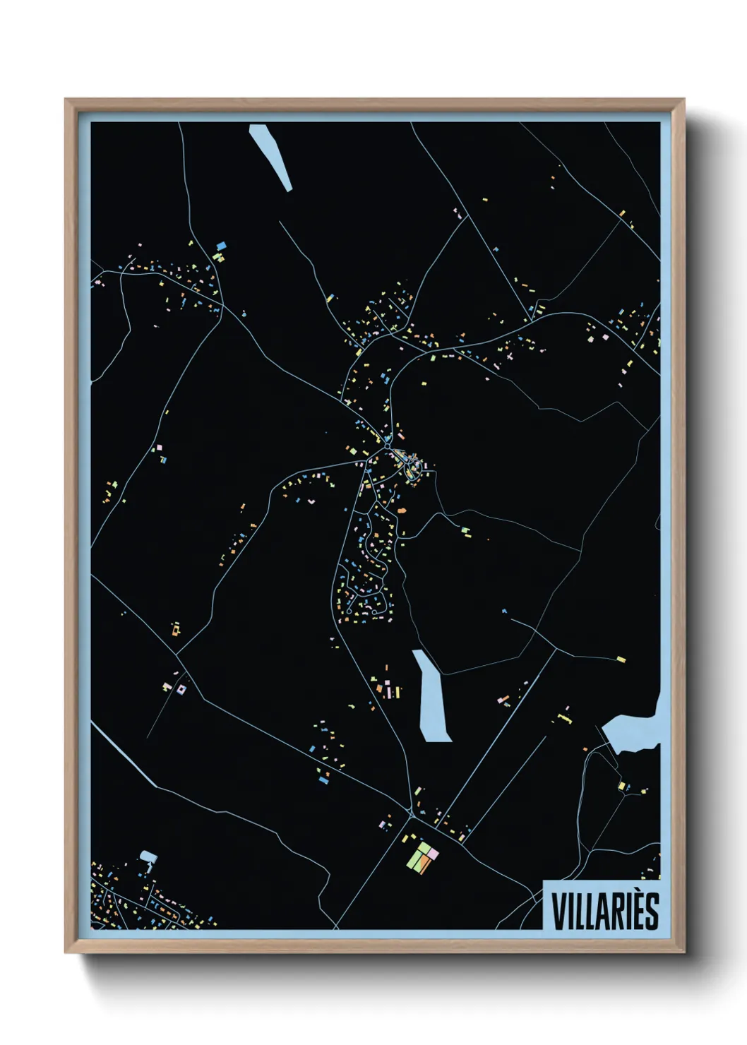 Une affiche de carte sur Villariès