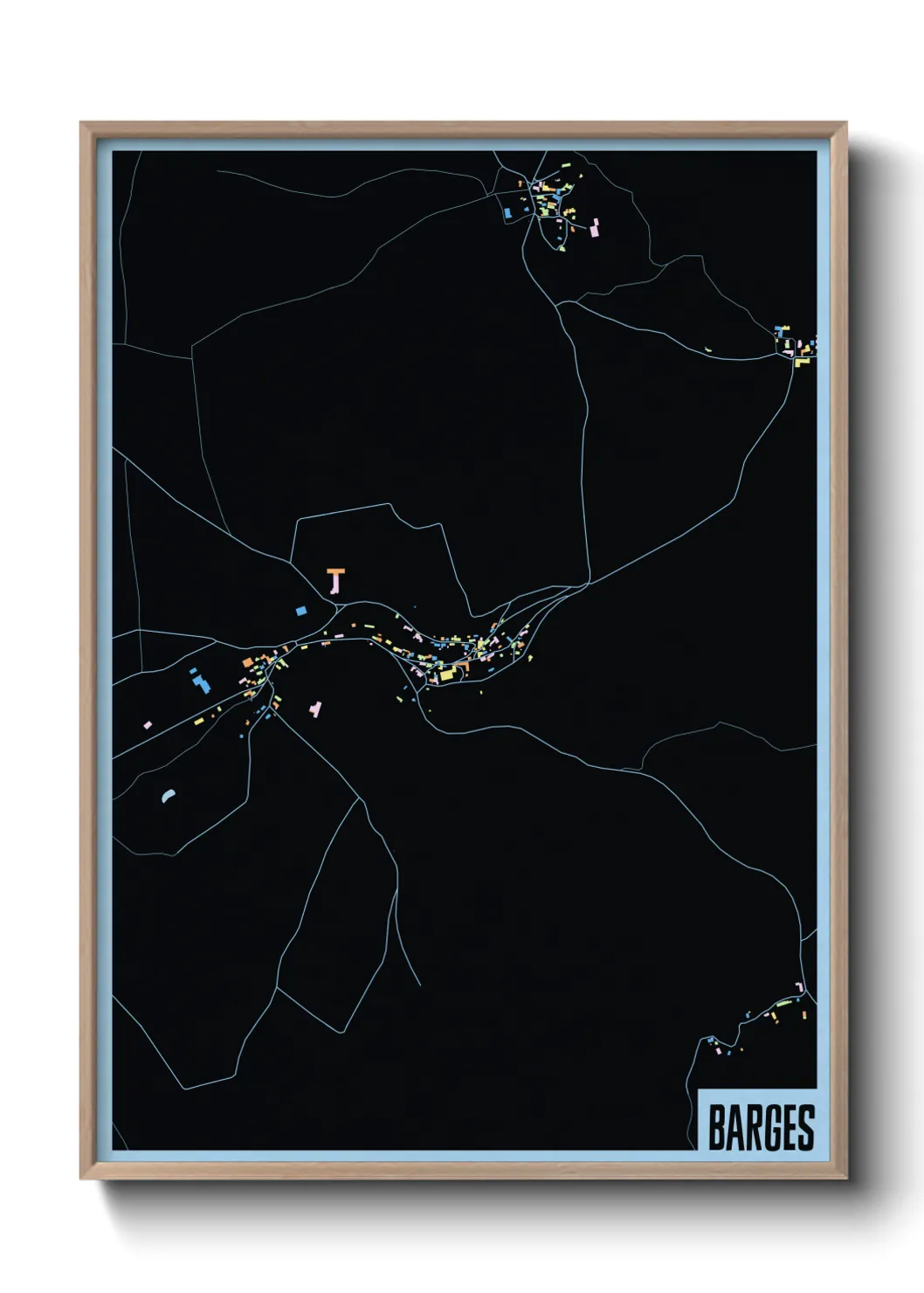 Une affiche de carte sur Barges