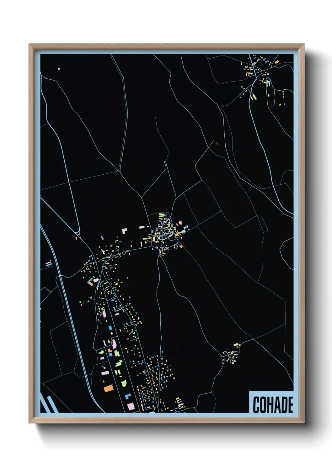 Une affiche de carte sur Cohade