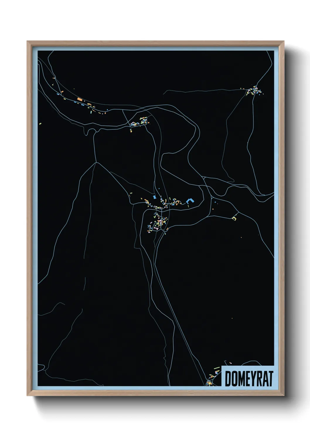 Une affiche de carte sur Domeyrat