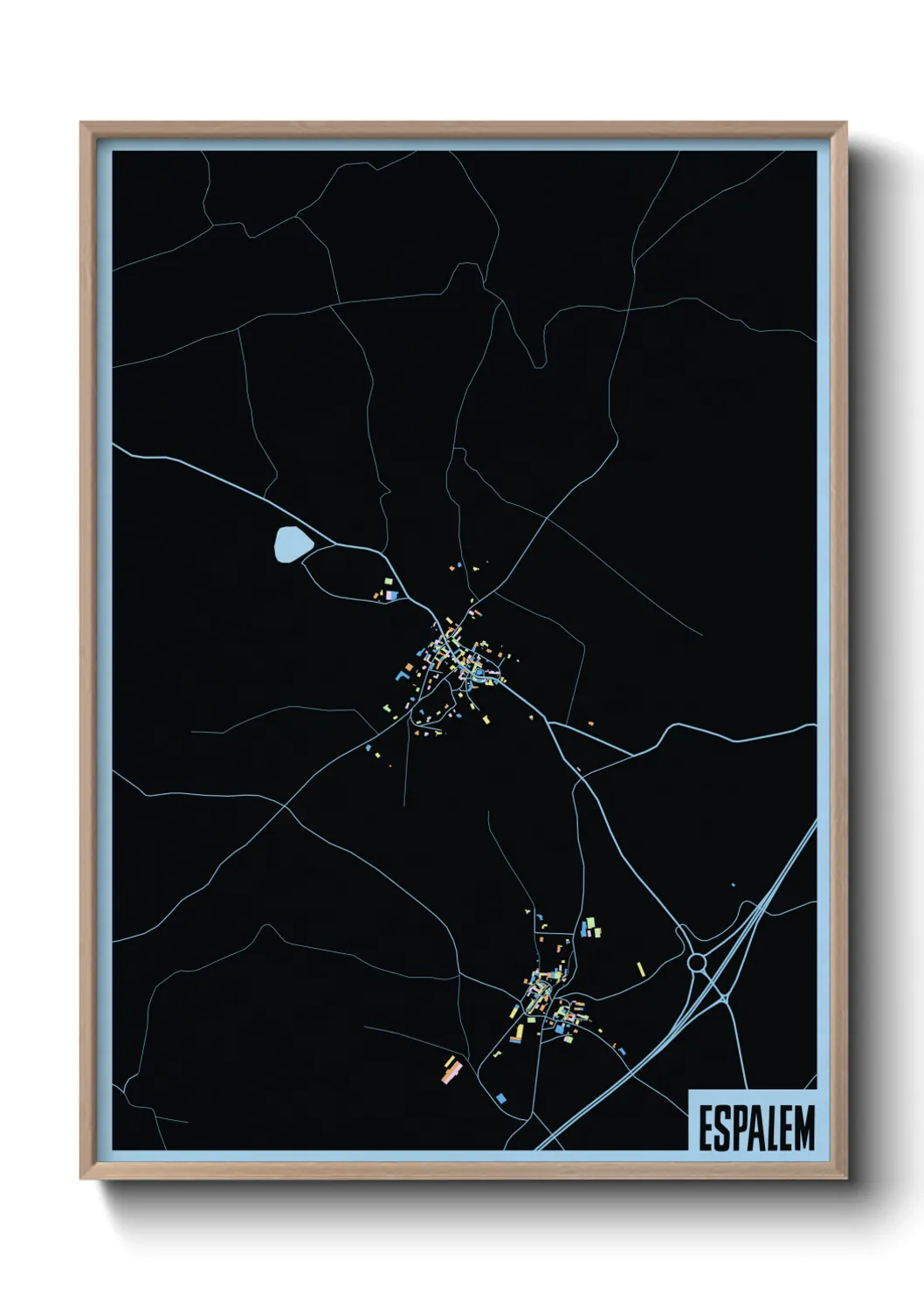 Une affiche de carte sur Espalem