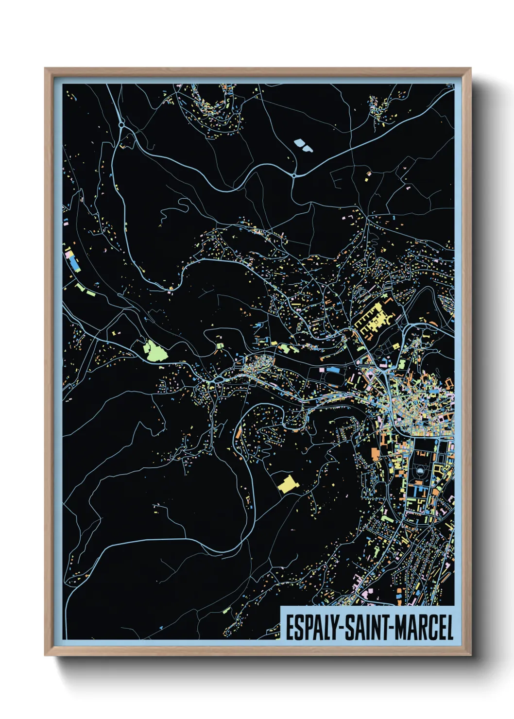 Une affiche de carte sur Espaly-Saint-Marcel