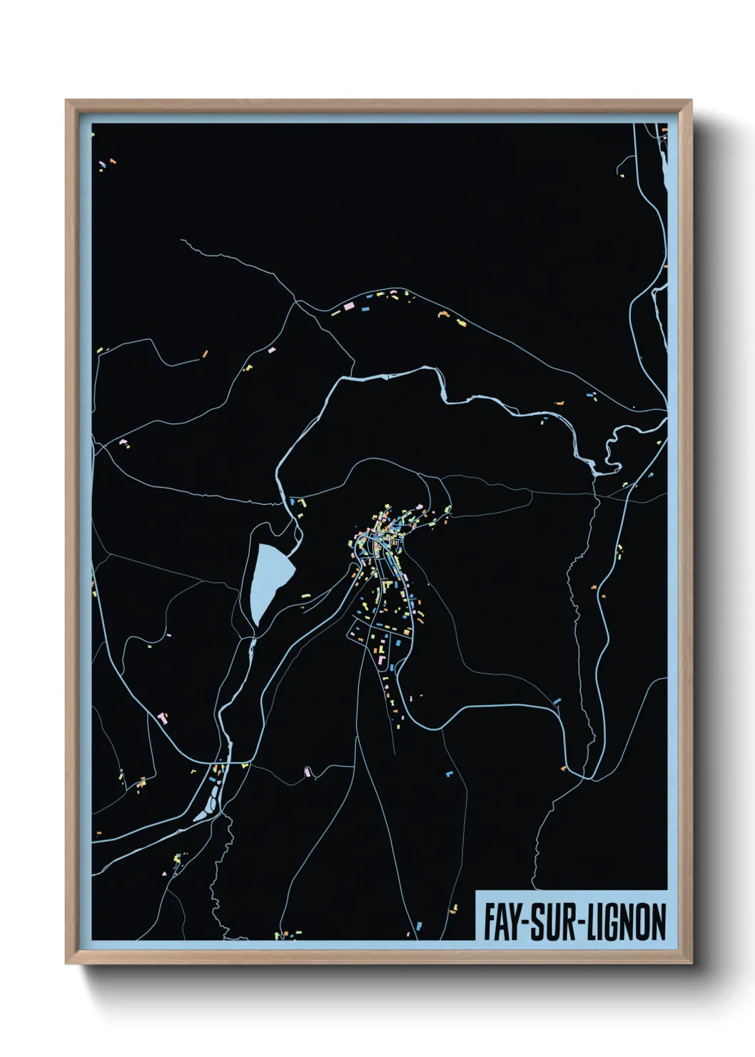 Une affiche de carte sur Fay-sur-Lignon