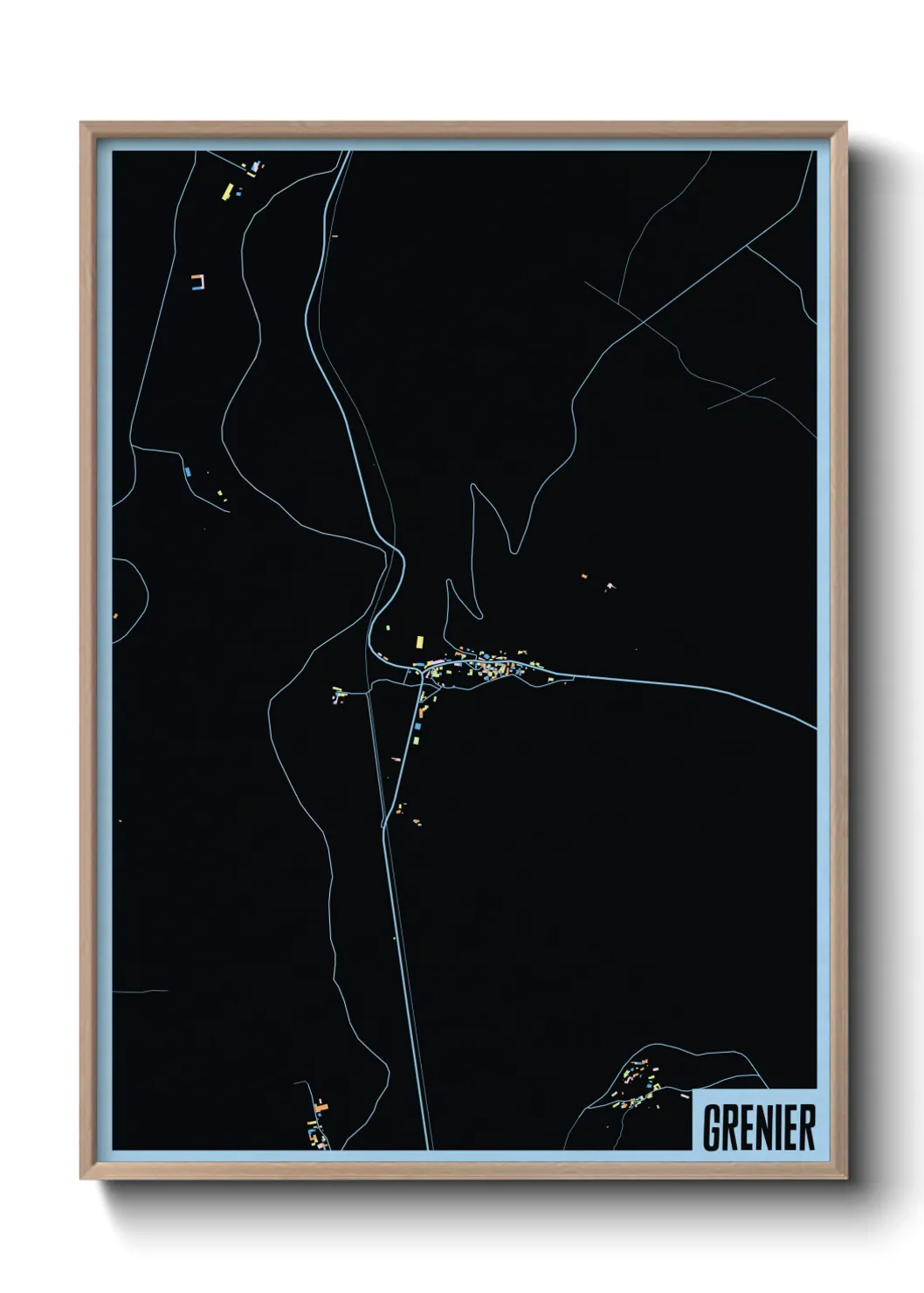 Une affiche de carte sur Grenier