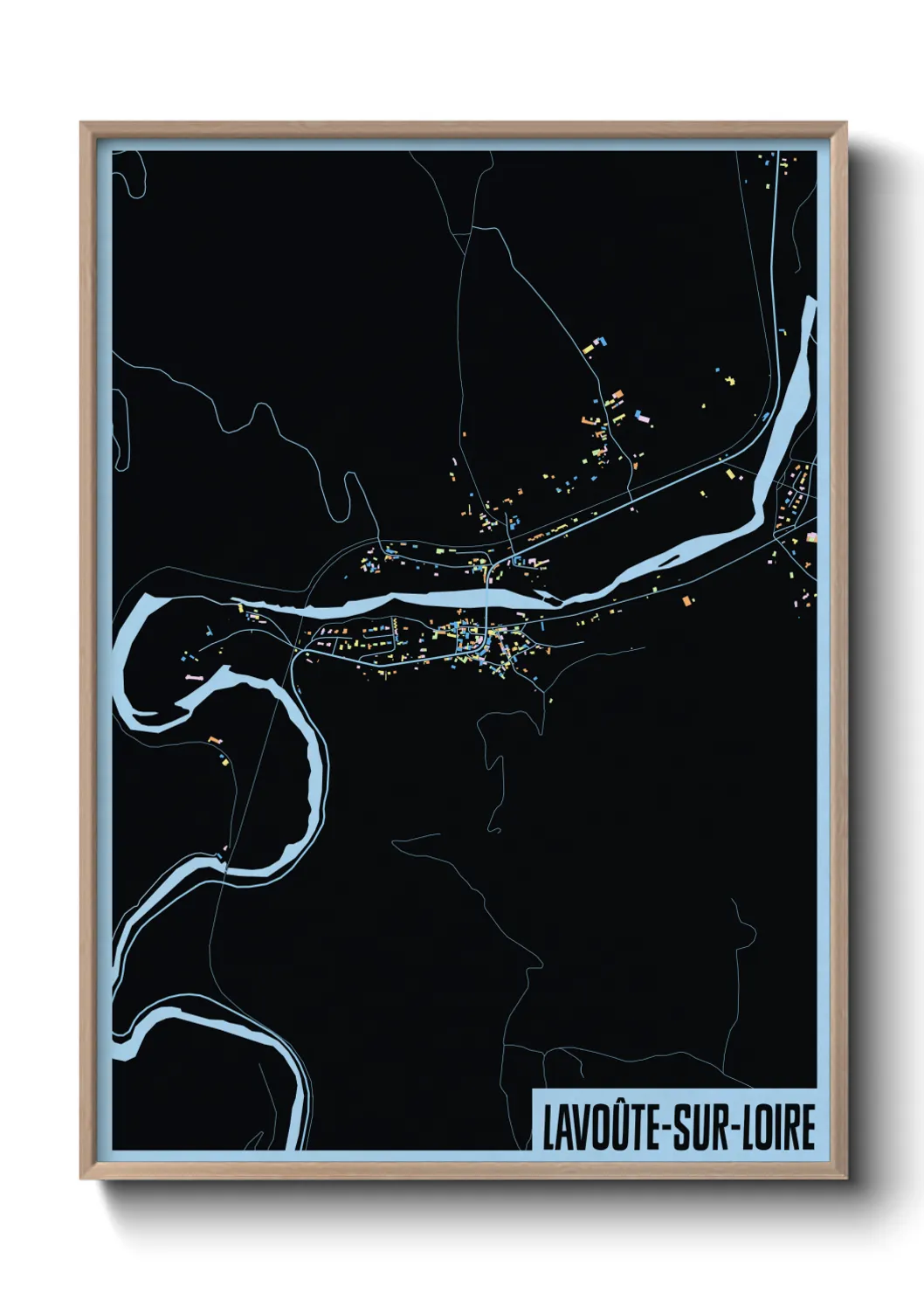 Une affiche de carte sur Lavoûte-sur-Loire