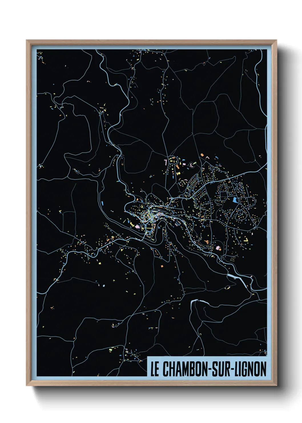 Une affiche de carte sur Le Chambon-sur-Lignon