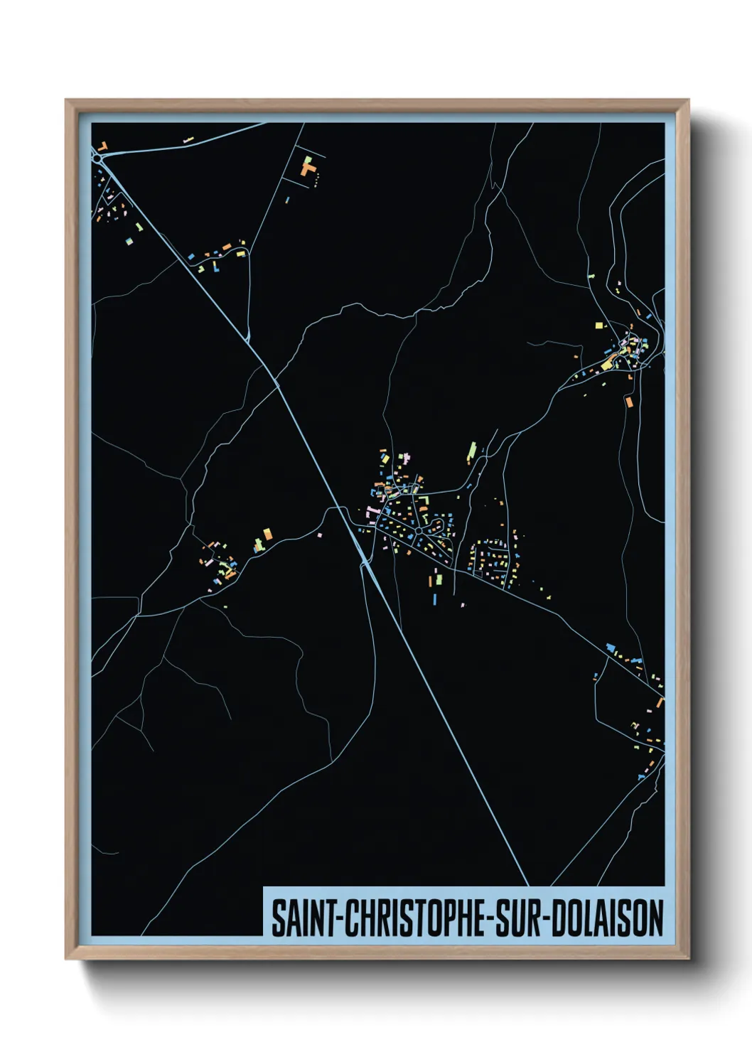Une affiche de carte sur Saint-Christophe-sur-Dolaison