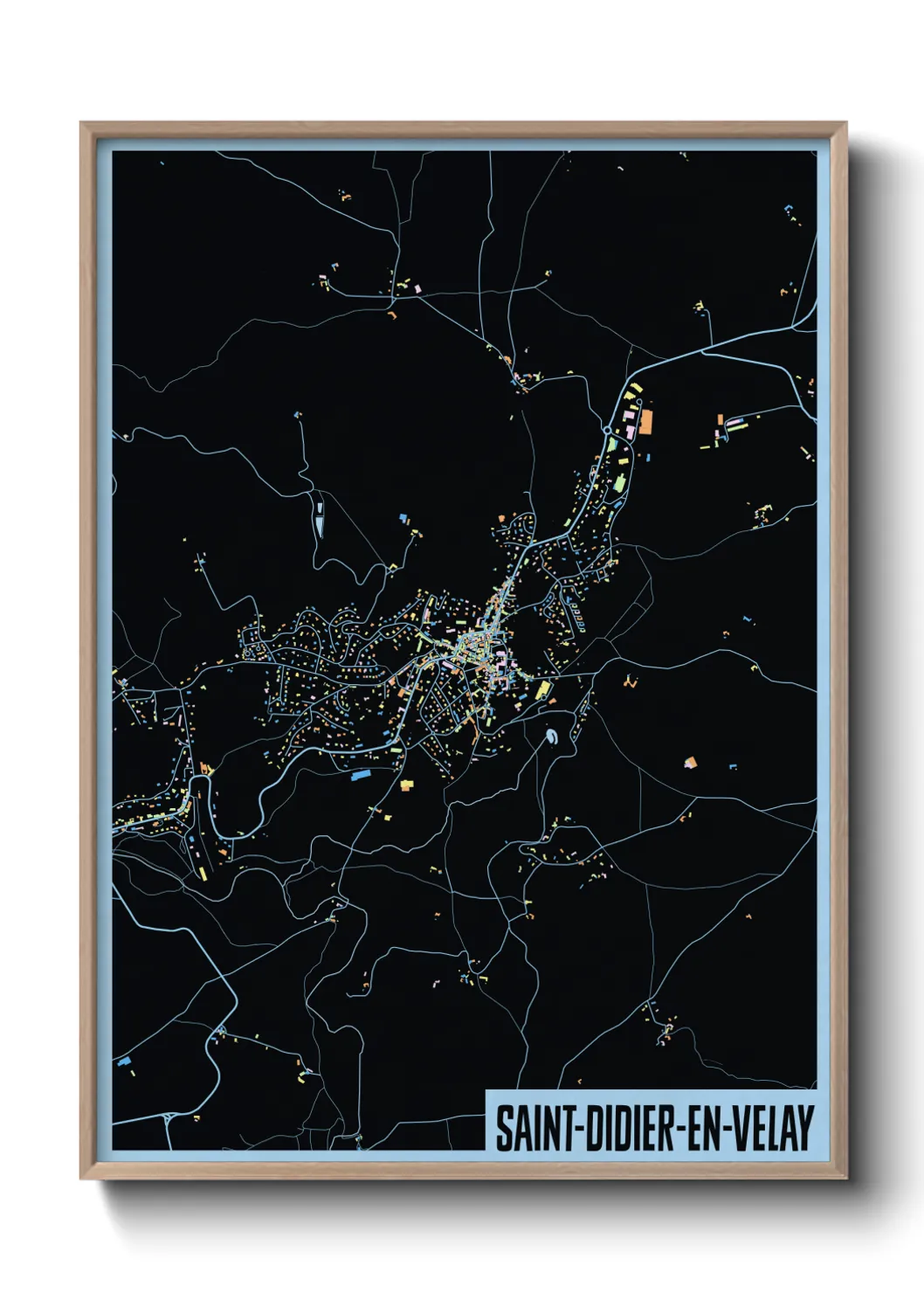 Une affiche de carte sur Saint-Didier-en-Velay