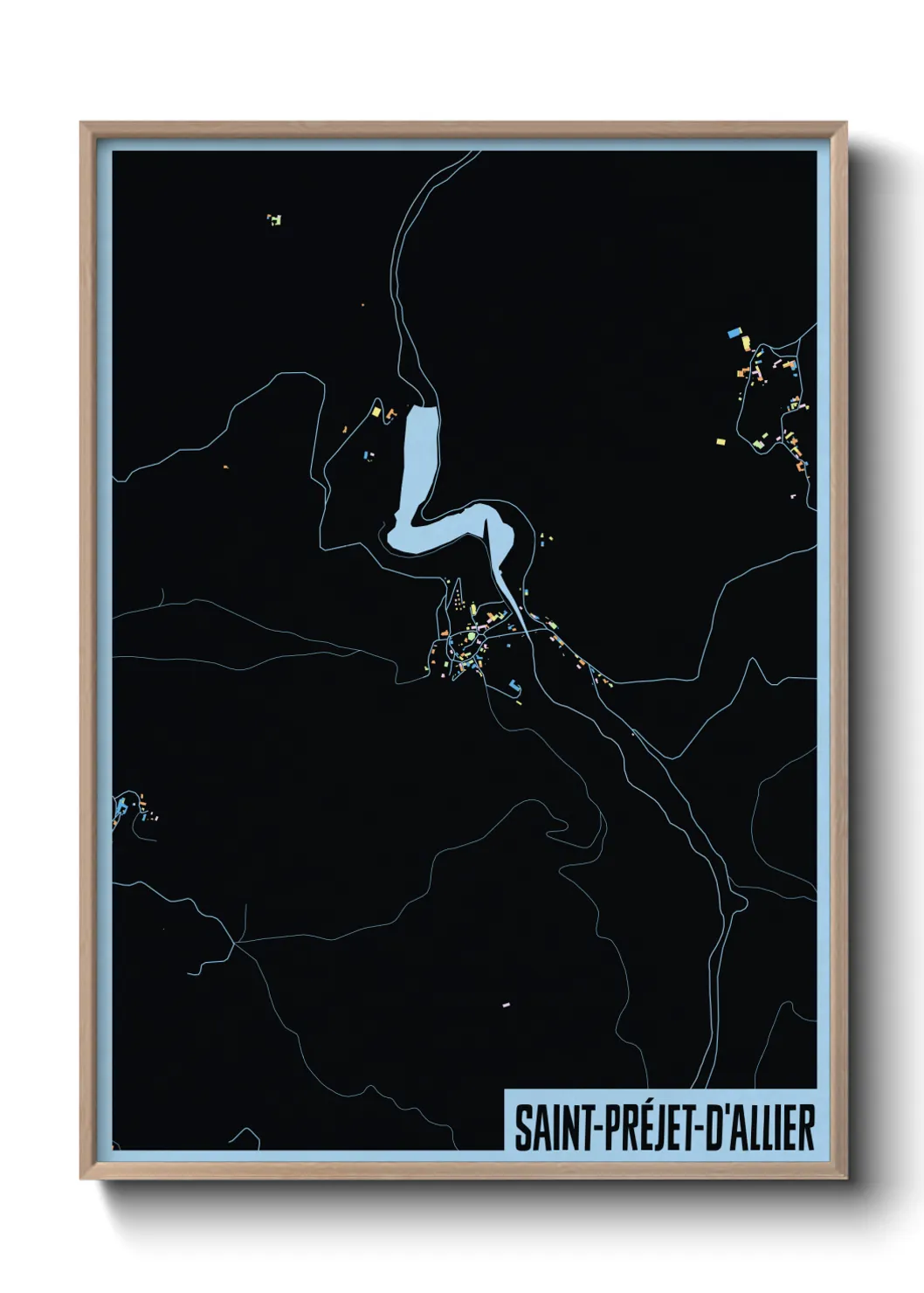 Un poster carteSaint-Préjet-d'Allier