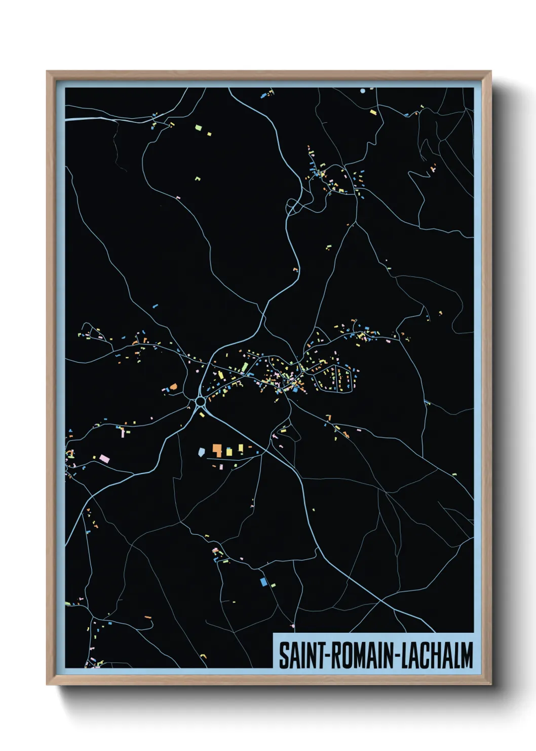 Un poster carteSaint-Romain-Lachalm